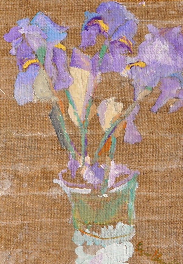 Frammenti di primavera - Vista dell'opera d'arte senza cornice, certificazione inclusa.