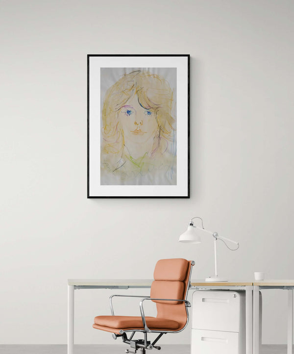 I capelli rossi - Vista del quadro in contesto lavorativo per idee di decorazione.