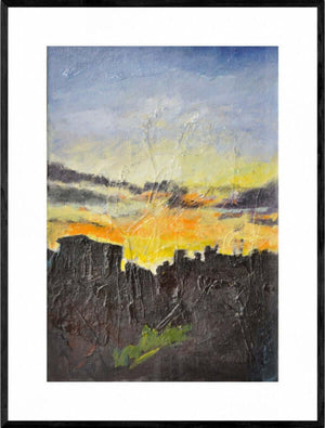 I colori della sera - Opera d'arte acrilico e collage su cartone telato di Tonino Gottarelli, 48x33 cm