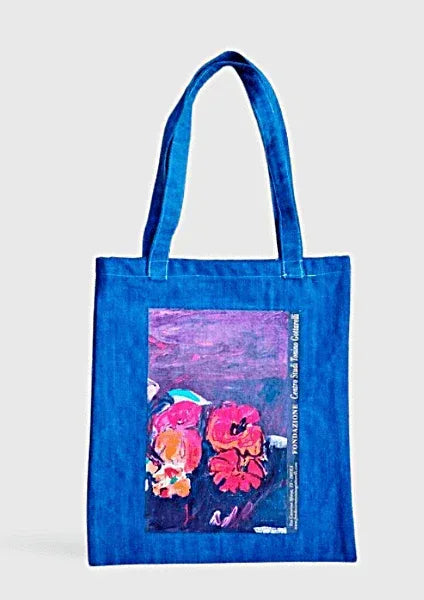I pomodori - Borsa Shopping Denim con Stampa Gottarelli - Fondazione Gottarelli Italian Art
