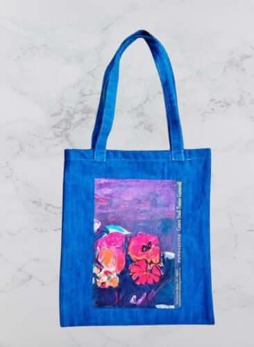 I pomodori - Borsa Shopping Denim con Stampa Gottarelli - Fondazione Gottarelli Italian Art