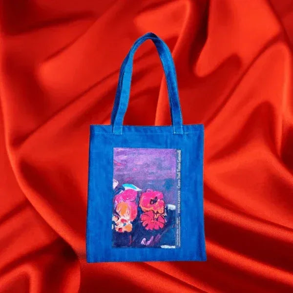 I pomodori - Borsa Shopping Denim con Stampa Gottarelli - Fondazione Gottarelli Italian Art
