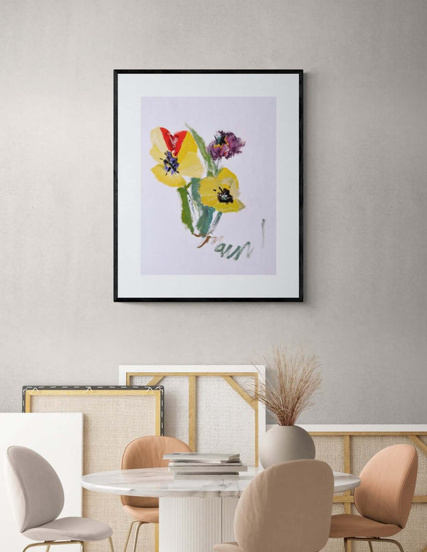 I tulipani - Opera d'arte raffigurante dei tulipani, con tonalità vivaci e dettagli delicati.