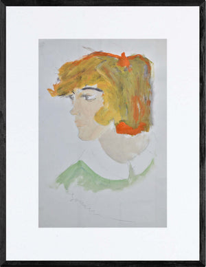 Il colletto bianco - Opera d'arte originale acrilico e matita su cartoncino Tonino Gottarelli, 47x33 cm (18,5x12,9 in)