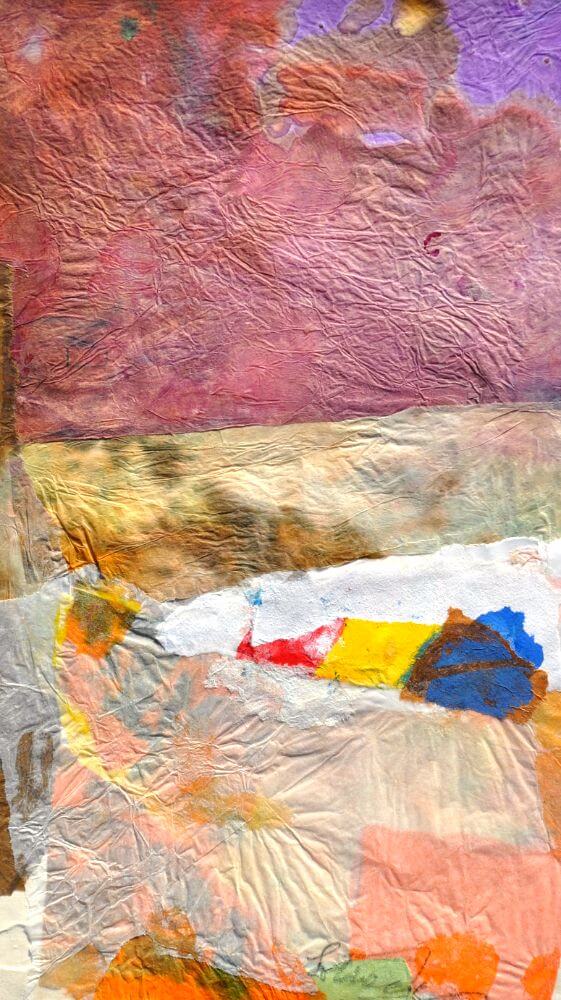 Il colore del cielo - Vista dell'opera d'arte senza cornice, certificazione inclusa.