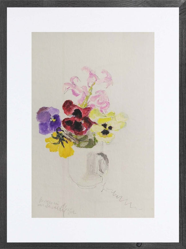 Il colore delle viole - Opera d'arte originale acrilico su cartone telato di Tonino Gottarelli, 30x20 cm (11,8x7,8 in)