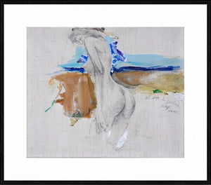 Il mare del ricordo - Opera d'arte originale acrilico e collage su tela di Tonino Gottarelli, 50x60 cm (19,7x23,6 in)