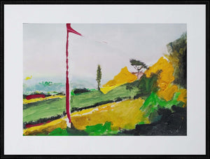 Il pendio - Opera d'arte certificata acrilico su cartone telato di Tonino Gottarelli, 35x50 cm (13,7x19,7 in).