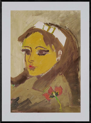 Il tulipano rosso - Opera d'arte originale acrilico su cartoncino Tonino Gottarelli, 50x35 cm (19,6x13,7 in)