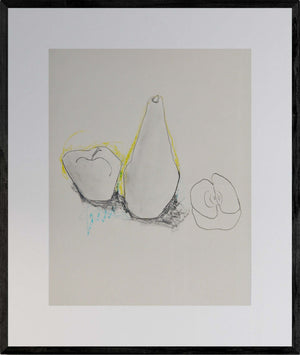 L'ombra sulla tavola - Opera d'arte originale matite colorate su carta Tonino Gottarelli, 35x24 cm (13,7x9,4 in)