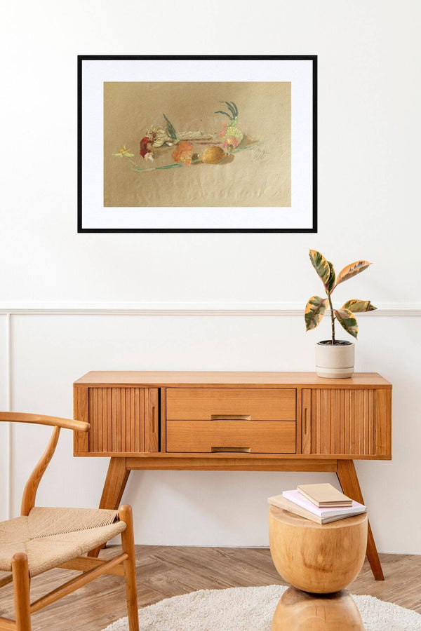 La giunchiglia - Opera d'arte ambientata in casa per ispirare l'arredamento.