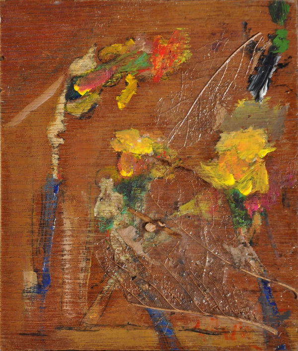 Le giunchiglie gialle - Vista dell'opera d'arte senza cornice, certificazione inclusa.