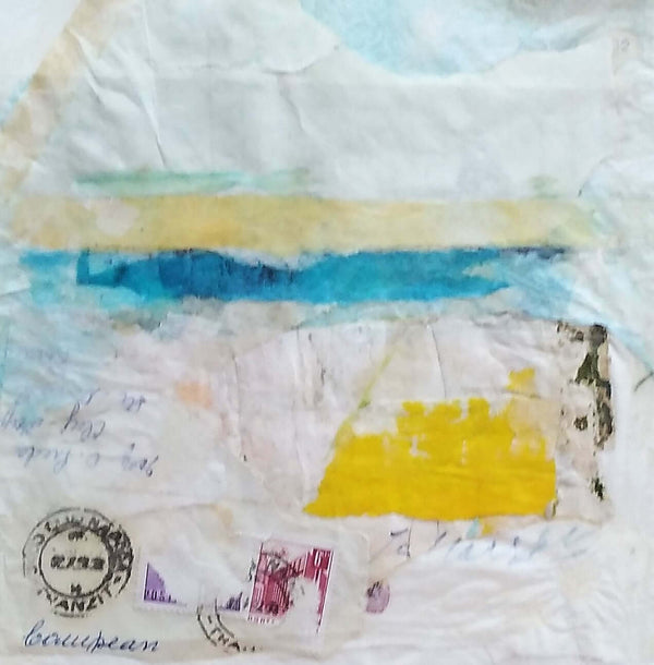 Lettera al mare - Vista dell'opera d'arte senza cornice, certificazione inclusa.