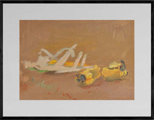 Pannocchia e peperoni - Opera d'arte originale acrilico su tela di Tonino Gottarelli, 35x50 cm (13,7x19,6 in)