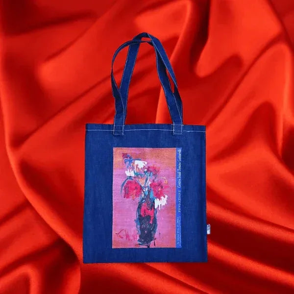Per far divertire gli occhi - Borsa Shopping Denim Stampa Gottarelli - Fondazione Gottarelli Italian Art