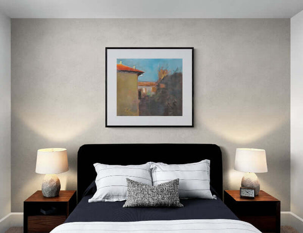 Poesia delle case - o	Opera d’arte italiana contemporanea ambientata in camera da letto