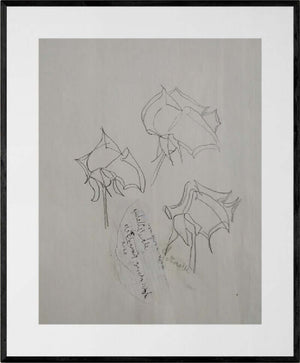 Poesia delle rose - Opera d'arte originale matita e collage su carta Tonino Gottarelli, 42x30 cm (16,5x11,8 in)