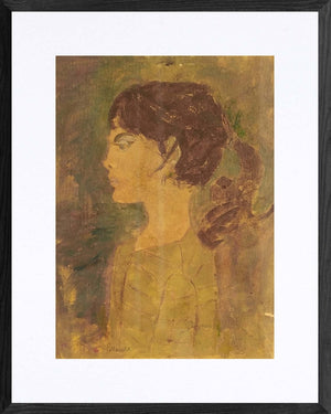 Puro e semplice volto - Opera d'arte originale tempera su cartoncino Tonino Gottarelli, 43X32 cm (16,9x12,5 in)
