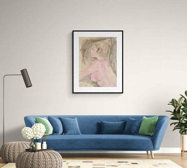 Realtà in poesia - Dipinto esposto in soggiorno moderno per mostrare l'effetto decorativo.