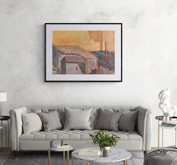 Rigore geometrico - Opera d'arte ambientata in casa per ispirare l'arredamento.