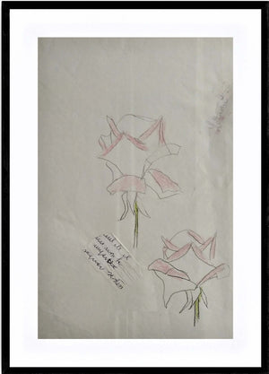 Rose aperte - Opera d'arte originale collage e matite colorate su carta Tonino Gottarelli, 37x25 cm (14,5x9,8 in)