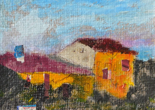 Spigolo di case - Vista dell'opera d'arte senza cornice