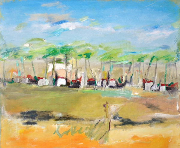 Sulla riva del fiume - Vista dell'opera d'arte senza cornice