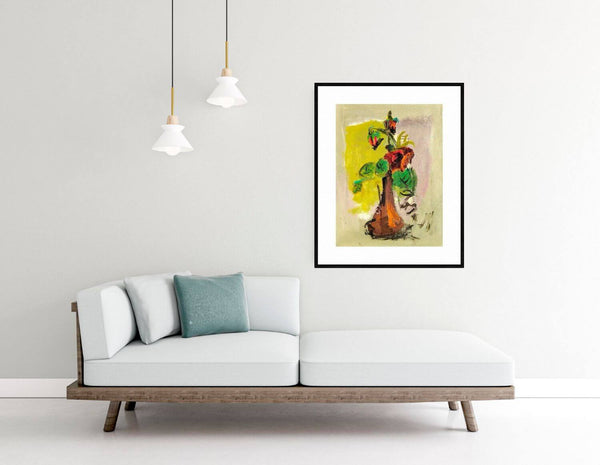 Un cespuglio di rose - Un'immagine di un vaso con fiori, realizzata in uno stile pittorico elegante.