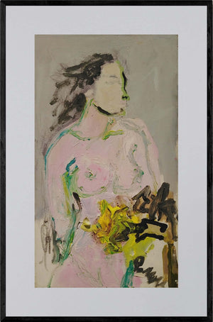Un fiore per una donna - Opera d'arte originale acrilico e collage su tela di Tonino Gottarelli, cm 30x20 (11,8x7,8 in)