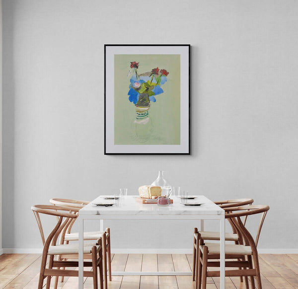 Un idillio - Opera d'arte ambientata in casa per ispirare l'arredamento.