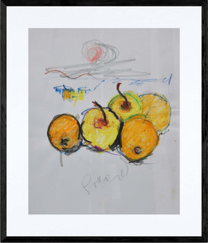 Un paese irreale - Opera d'arte originale matite colorate su cartoncino di Tonino Gottarelli, 33x24 cm (12,9x9,4 in)