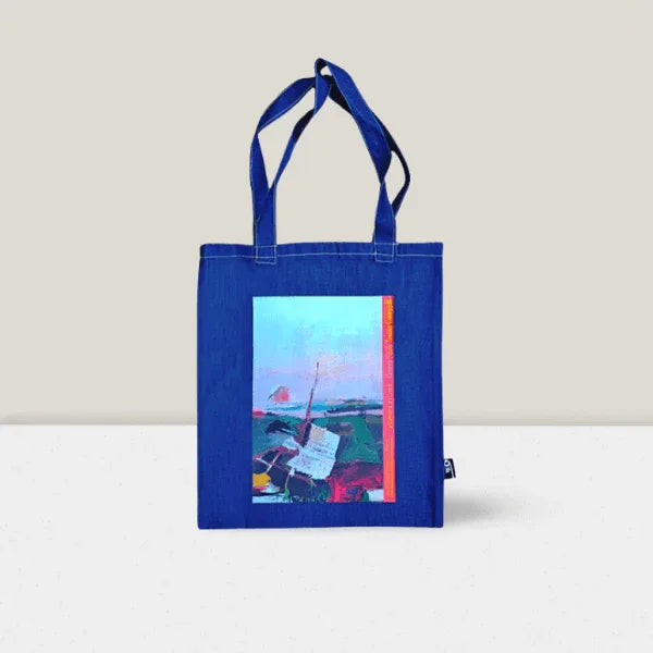 Un piccolo intraducibile fuori di noi - Borsa Shopping Denim - Fondazione Gottarelli Italian Art