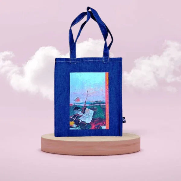 Un piccolo intraducibile fuori di noi - Borsa Shopping Denim - Fondazione Gottarelli Italian Art