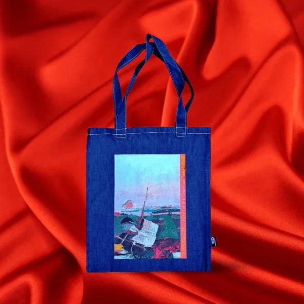 Un piccolo intraducibile fuori di noi - Borsa Shopping Denim - Fondazione Gottarelli Italian Art