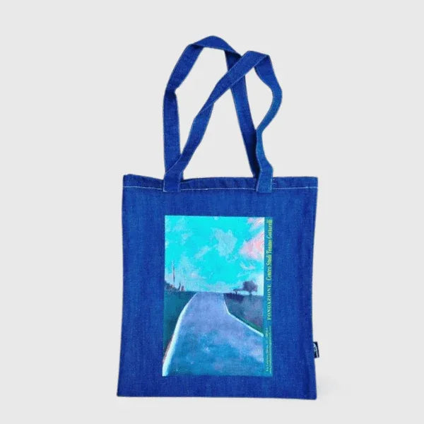 Verso il Cielo - Borsa Shopping Denim con Stampa Gottarelli - Fondazione Gottarelli Italian Art