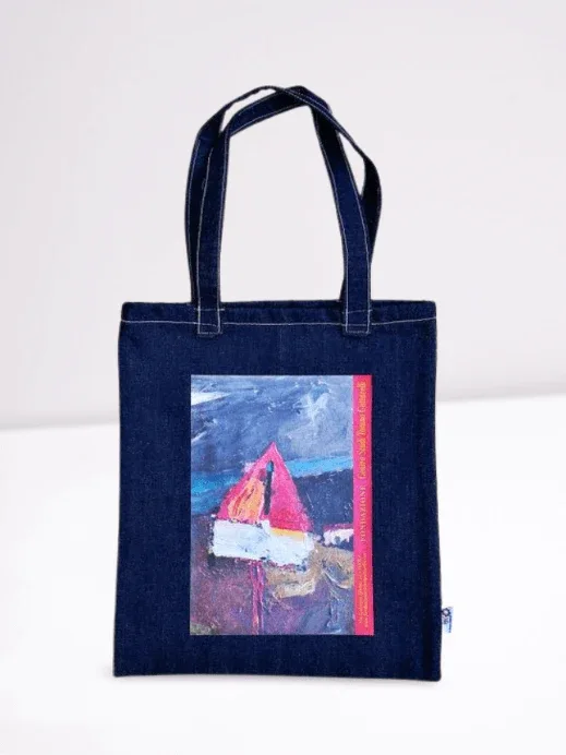Verso la Bellezza - Borsa Shopping Denim con Stampa Gottarelli - Fondazione Gottarelli Italian Art