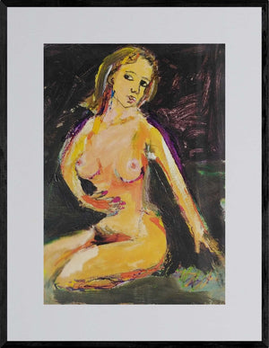 Vestita di poesia - Opera d'arte originale acrilico su tela di Tonino Gottarelli, 35x25 cm (13,7x9,8 in)