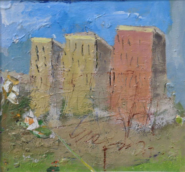 Vicino al cielo - Vista dell'opera d'arte senza cornice, certificazione inclusa.